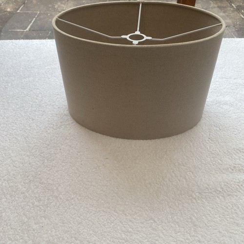Oval linen lampshade oatmeal - oval,