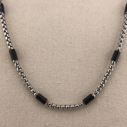 Chunky chain necklace - necklace, silver