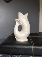 Vintage Dartmouth Pottery White 18cm Glug Jug