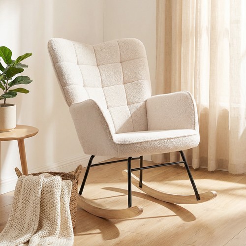 Homcom wingback rocking - homcom,