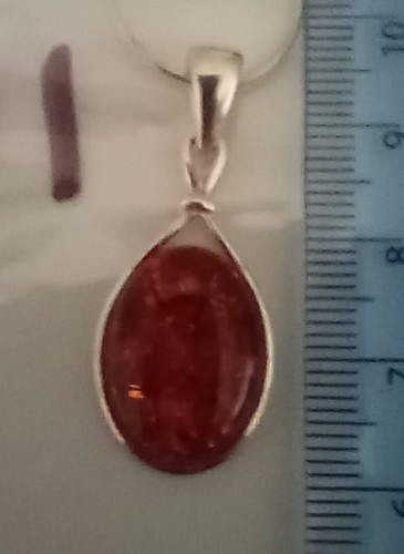 Amber pendant sterling - pendant,