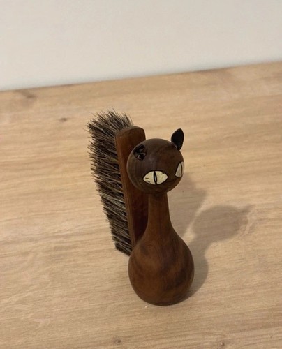 Vintage danish style teak cat - vintage,