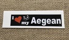 I Love My AEGEAN Cat Decal