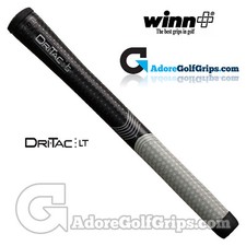 Winn Dri-Tac LT LESS TAPERED Midsize Grips - Black / Grey x 1