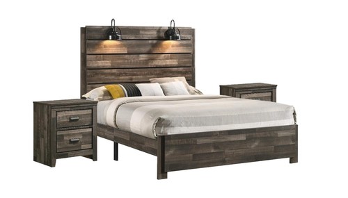 Rustic brown 3pc - brown, in