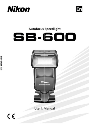 Nikon 600 speedlight - sb-600,