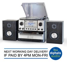 Steepletone Houston 6-in-1 Music Centre Turntable CD Cassette DAB FM OPEN BOX