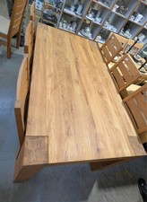 Cookes Furniture Solid Oak Extending Dining Table with 8 Chairs