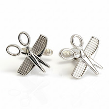 Scissors & Comb Cufflinks -