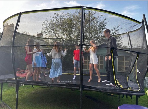 Foot trampoline with safety - trampoline,