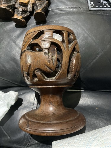 Vintage african rhino - rhino, hand