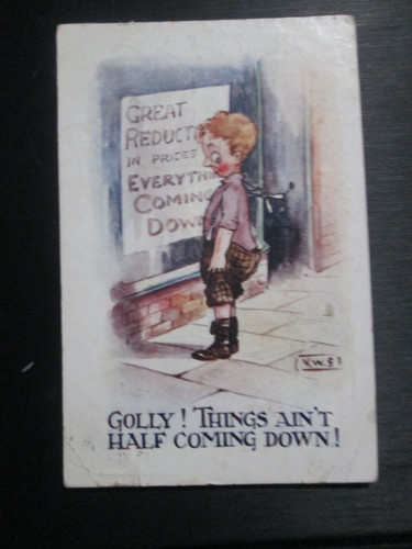Comic postcard golly things - postcard,
