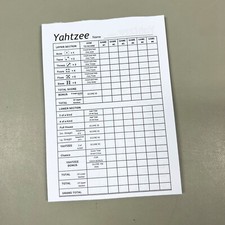 Yahtzee score sheets - , 384