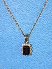 Diamond And Sapphire Earrings And Necklace With Gilt Silver