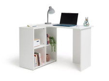 Home Malibu Corner Office Desk White | Modern Workstation Furniture ( B Grade )