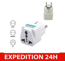 US China to EU Plug Power Adapter France Europe Travel Usa Eur FR