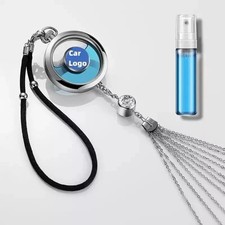 Car Logo Air Freshener Perfume & REFILLS For Rearview Mirror Pendant In Gift Box