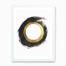 Gold Circle 1 Art Print Framed