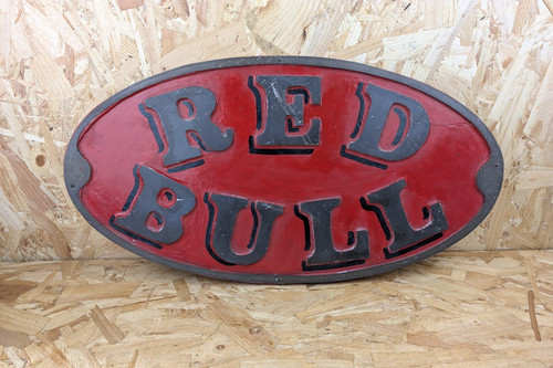 Vintage oval red bull - red, sign