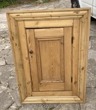 ANTIQUE VICTORIAN LARGE PINE CORNER CUPBOARD WALL HUNG STRIPPED WAXED FARMHOUSE 