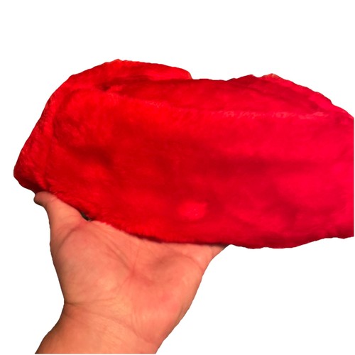 Winter faux fur neon red - winter,