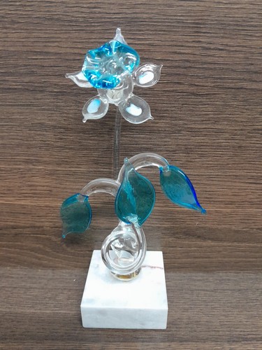 Hand blown lamp - work, blue