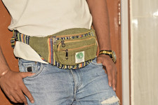 Himalayan Hemp Fanny Pack Handmade Waist Bag Unisex Money Belt Hemp Bum Hip Bag