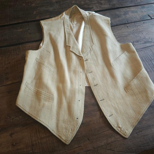 Cream waistcoat wool - cream, front