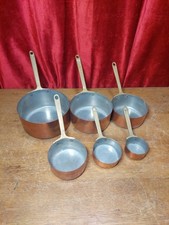 Vintage French Set Of 6 Copper
