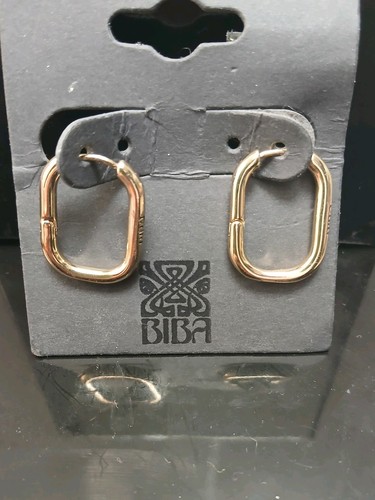 Biba gold tone hoop earrings - hoop,