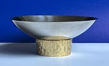 1970's Viners Stuart Devlin Stainless Steel Gold coloured gilt Footed Bowl
