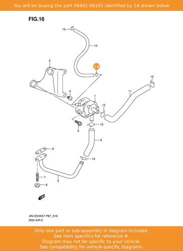Suzuki clip 09401 - clip,, 09401-06101