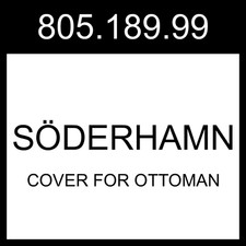 IKEA SODERHAMN SÖDERHAMN Cover For Ottoman Fridtuna Dark Gray  805.189.99