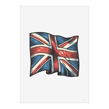 'Waving Union Jack Flag' Wall