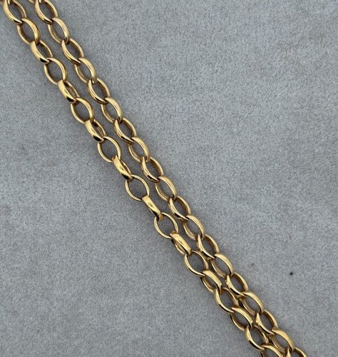 Gold necklace chain oval - gold, link