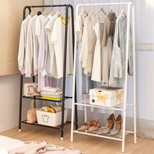 Metal Clothes Rail Bedroom Free Standing Garment Coat Stand Hanging Display Rack