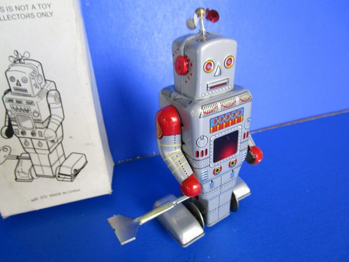 Walking robot wind - up, tinplate