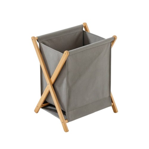 Textile bin with - with, wooden