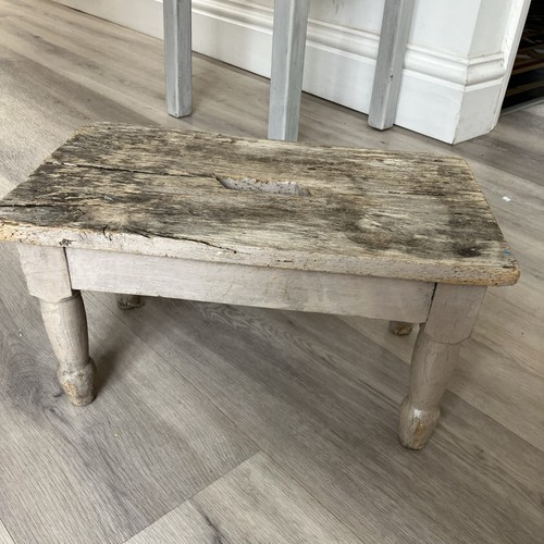 French antique old wooden step - old,