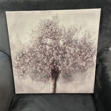 Sparkling Pink Cherry Blossom Tree Canvas Print Wall Decor 18" x 18"