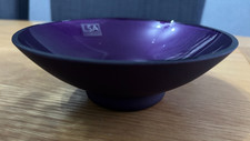 LSA International Handmade Purple Coloured Metallic Glass Bowl, Short Stem. 6x2"
