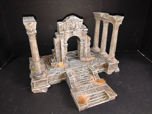 Ruined roman pillar temple - ruined,