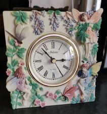 Clock with Fairies, Dragonfly and Butterfly