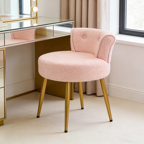Teddy pink vanity chair velvet - teddy,