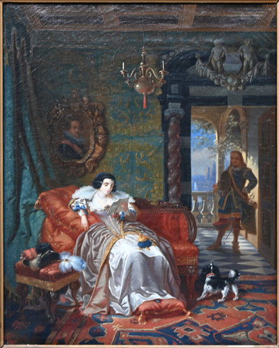 Antique aristocratic lady with - lady,