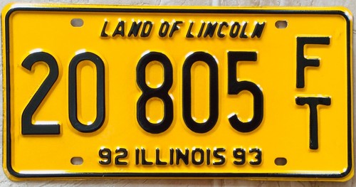 Illinois license plate rare - illinois,