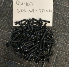 100 Black M4 Screws