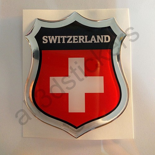 Sticker switzerland emblem - emblem, 3d