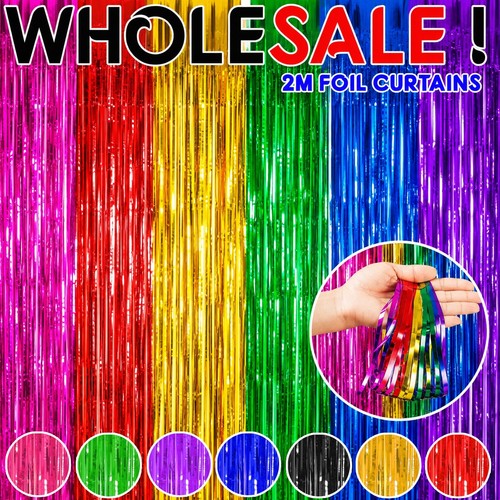 Foil curtain fringe tinsel - 2m,