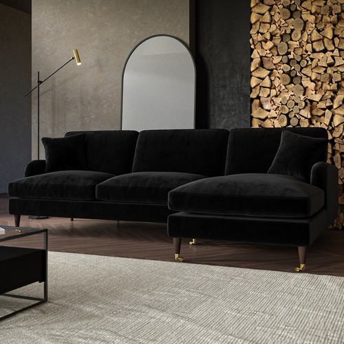 Seater sofa shaped velvet - sofa, l-shaped